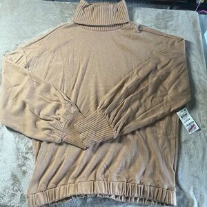 INC International Concepts Women's Camel Turtleneck Sweater